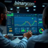 Dashboard view of Binary.com platform showcasing trading tools and account features