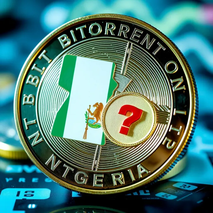 Conceptual illustration showing technical blockchain elements and Nigerian flag integration