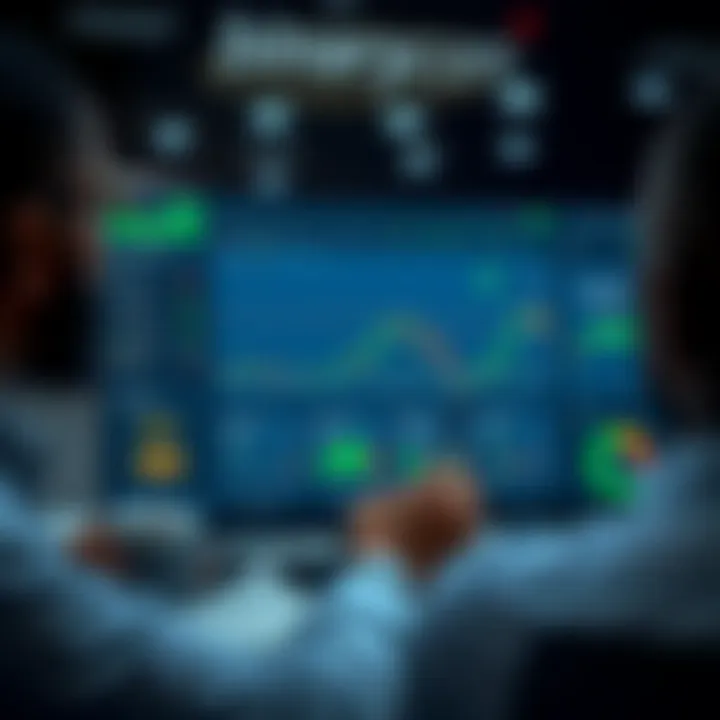 Dashboard view of Binary.com platform showcasing trading tools and account features