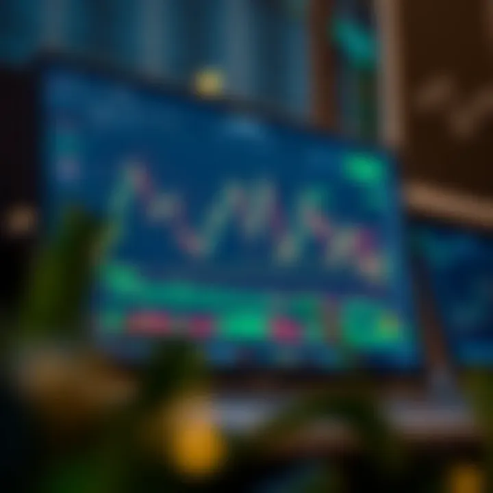 TradingView chart displaying candlestick patterns and technical indicators integrated with Deriv platform interface