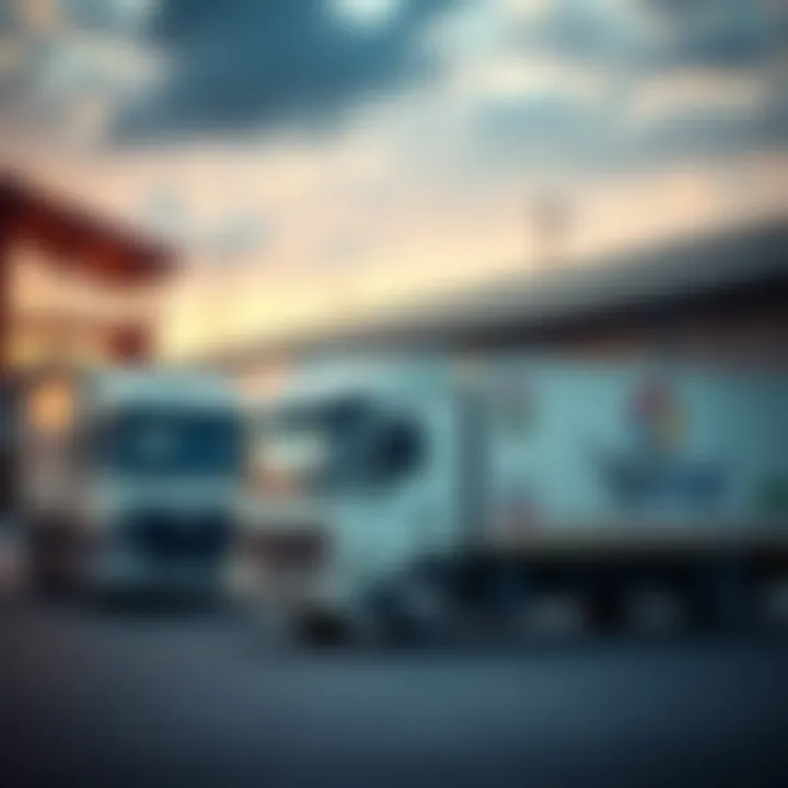 Payment Flexibility and Delivery Network in Nigerian E-Commerce Various secure payment methods and delivery trucks representing logistics for Nigerian online market