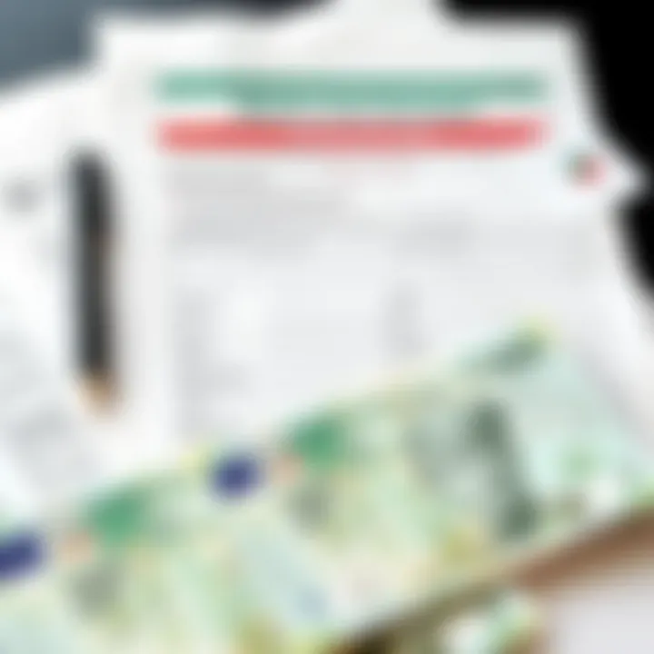 Illustration of online registration form with documents and Nigerian currency symbols