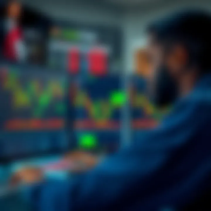 Nigerian trader analyzing forex charts on computer screen with currency exchange rates