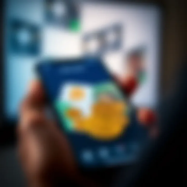 Smartphone screen displaying a cryptocurrency app interface with digital coins and Nigerian Naira symbols