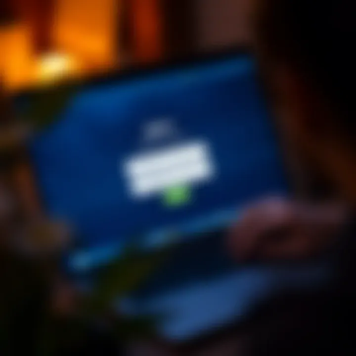 User entering email and password on Deriv login screen on a laptop