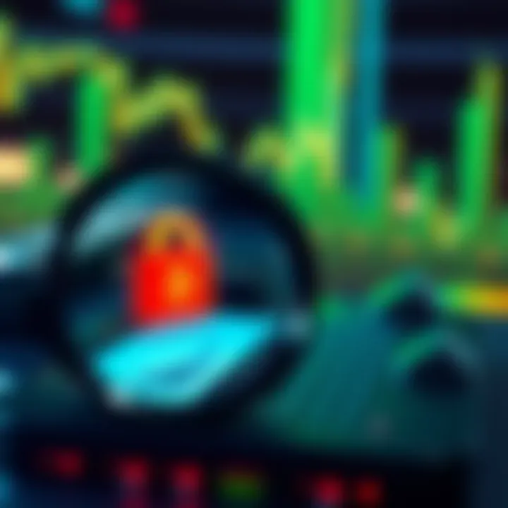 Recognizing Reliable Crypto Signals and Avoiding Scams Illustration of digital security concepts with a magnifying glass highlighting safe trading practices