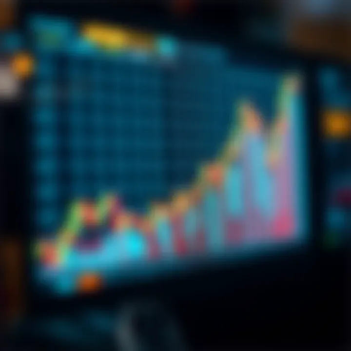 Graph depicting currency volatility and trading volume during overlapping forex sessions