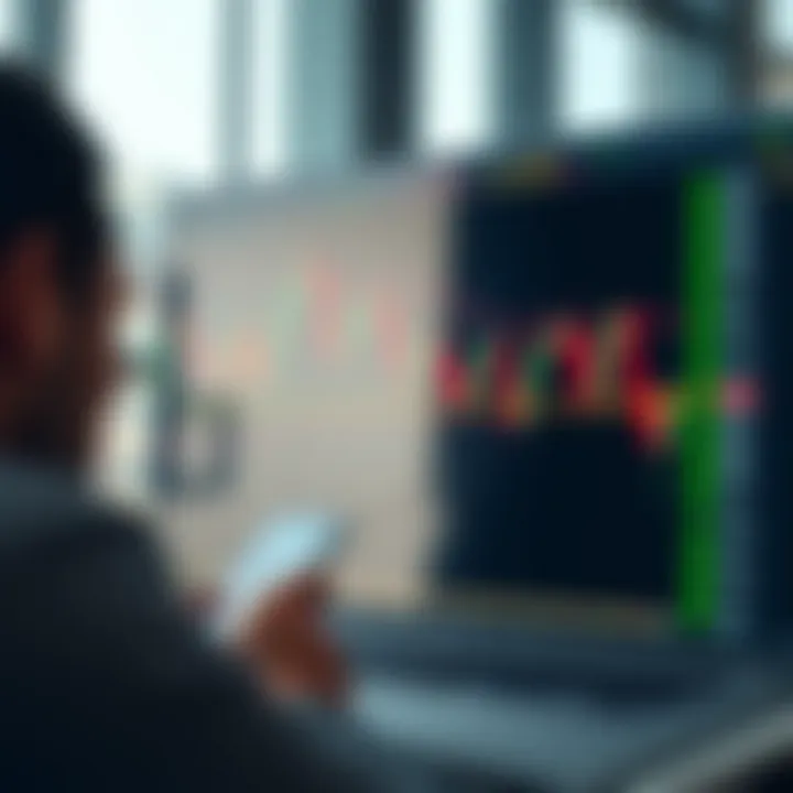 Interactive TradingView chart displaying candlestick patterns and technical indicators used in binary options strategy