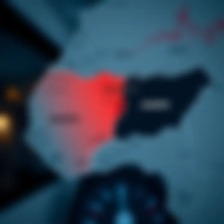 Map showing time zone differences between London and Nigeria