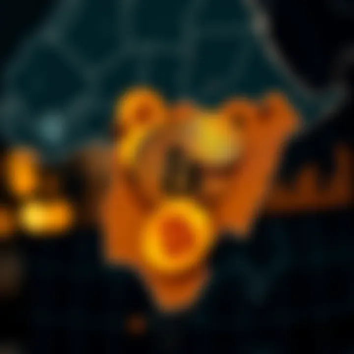 Map highlighting Nigeria with graphical elements representing Bitcoin investment considerations