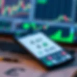 Illustration of a mobile device displaying financial charts with Nigerian currency symbols