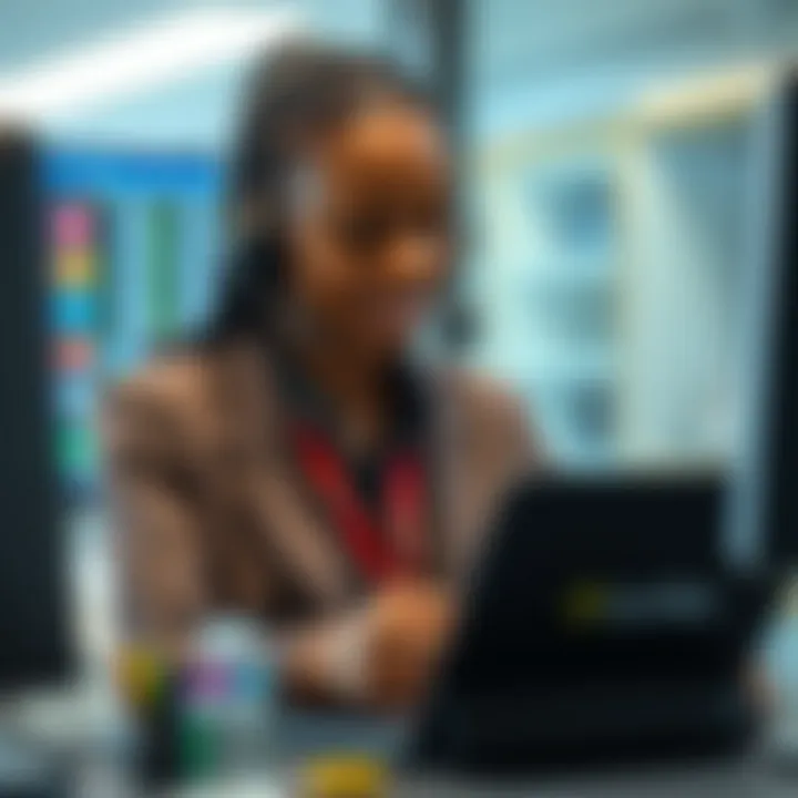 Customer support representative assisting with crypto trading inquiries