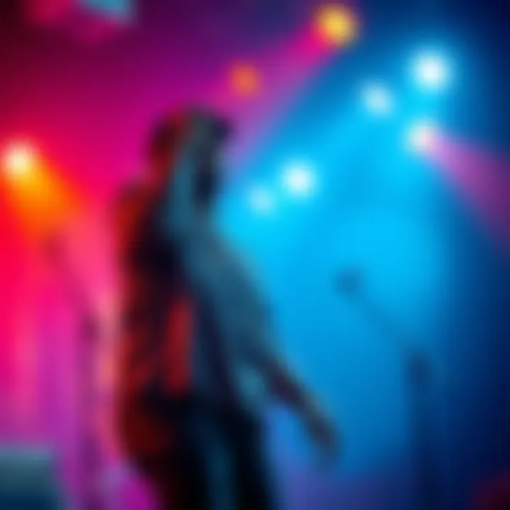 Ref Wayne performing on stage with vibrant Afrobeat lighting