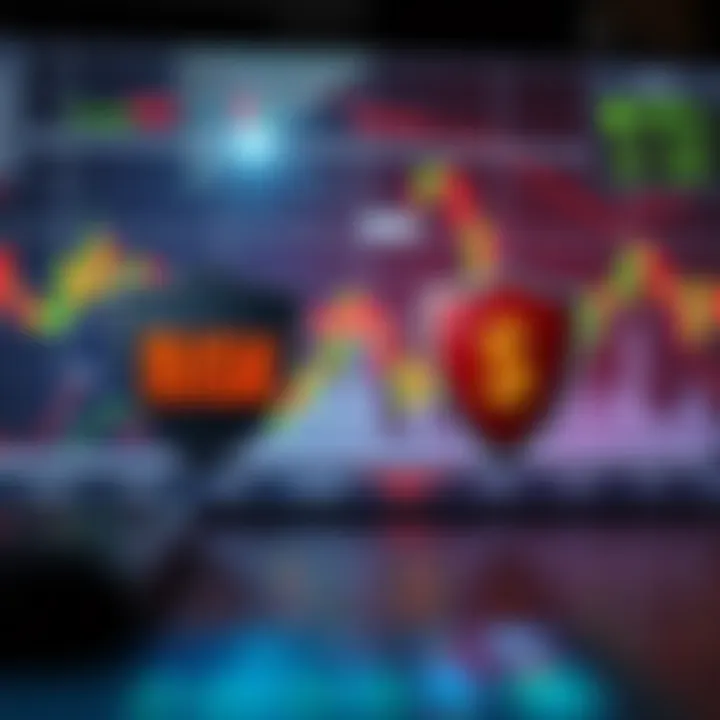 Effective Risk Management in Option Trading Visual representation of risk management concepts with financial charts and protective shields