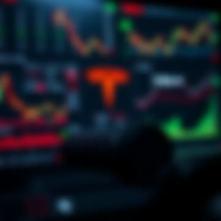 Financial data and charts illustrating Tesla's valuation and investor sentiment impacts