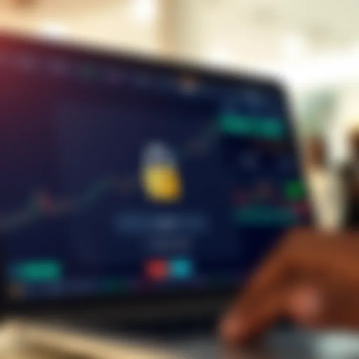 Secure login interface of a trading platform emphasizing regulatory compliance and data protection
