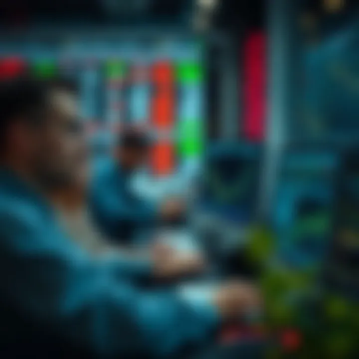 Interactive community features showing traders sharing insights and collaborating on market analysis