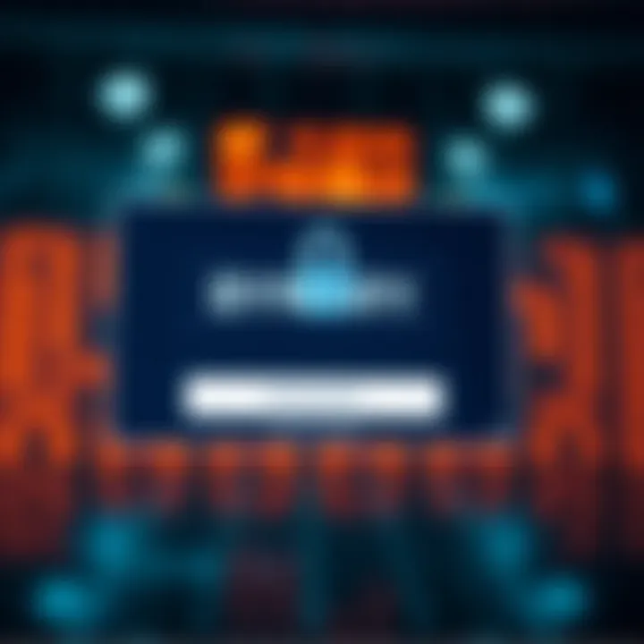 Secure login interface for online trading platform with password entry