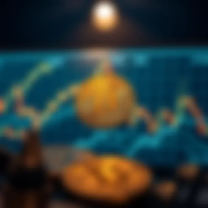 Graph illustrating Bitcoin price fluctuations and key market trends