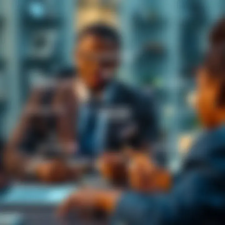 Diagram illustrating the concept of copytrading with investors connected to a lead trader through digital platforms