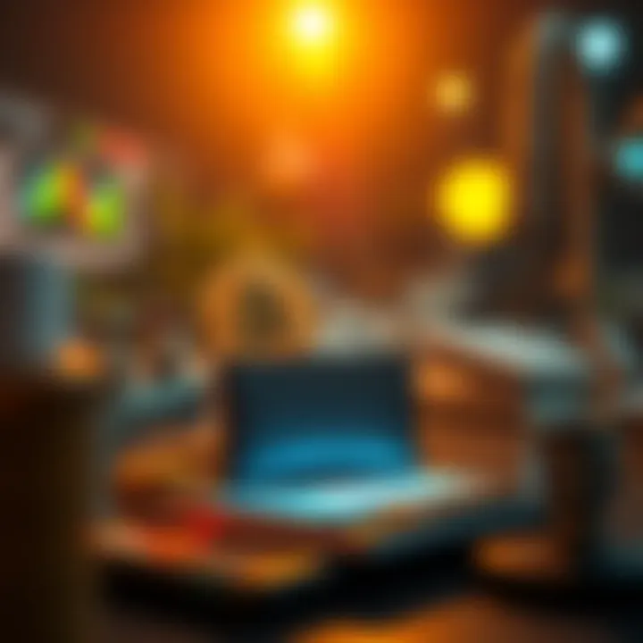 Illustration of digital wallet connected to various earning sources in cryptocurrency environment