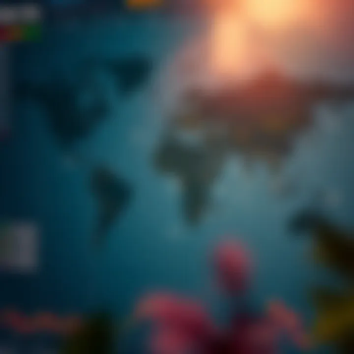 World map highlighting major forex trading centers with time zones