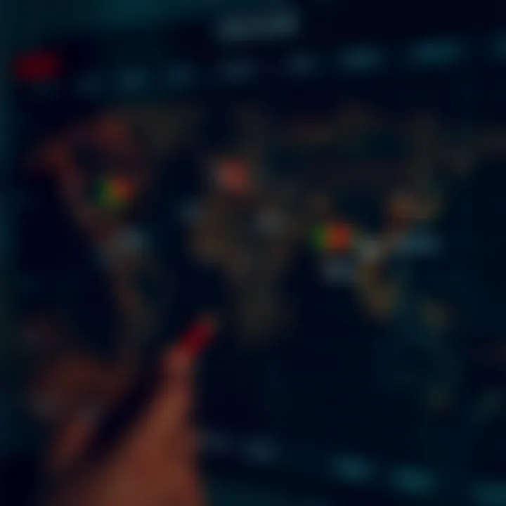 World map highlighting major Forex market locations and their local times