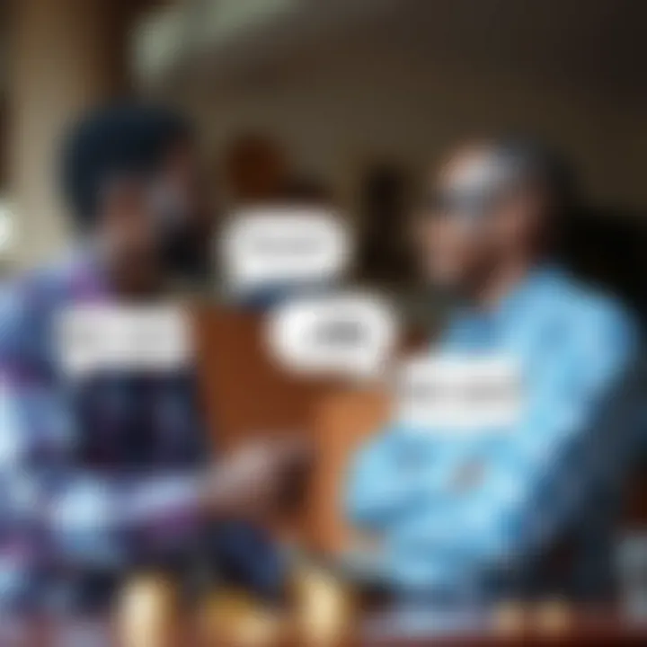 Illustration showing a casual Nigerian conversation with speech bubbles highlighting the phrase 'not coin' in everyday use