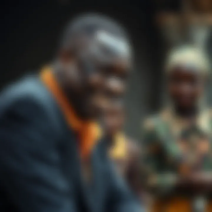 Uche Paragon's Role in Community Development and Impact Uche Paragon engaging with community members during a development initiative