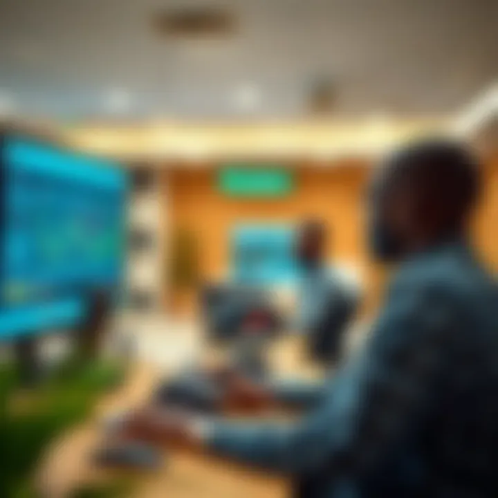 Secure online banking environment illustrating Wise Bank's advanced security and low fee advantages