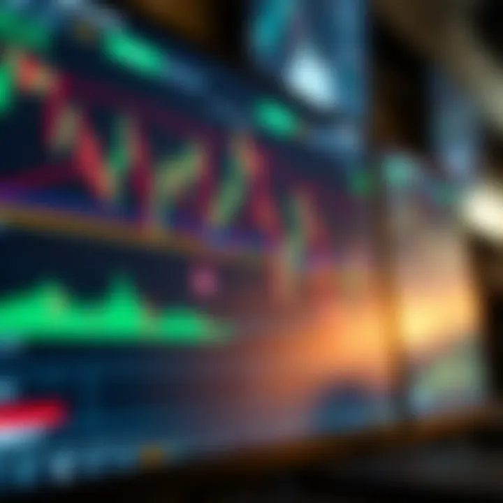 TradingView interface displaying real-time financial charts with various technical indicators