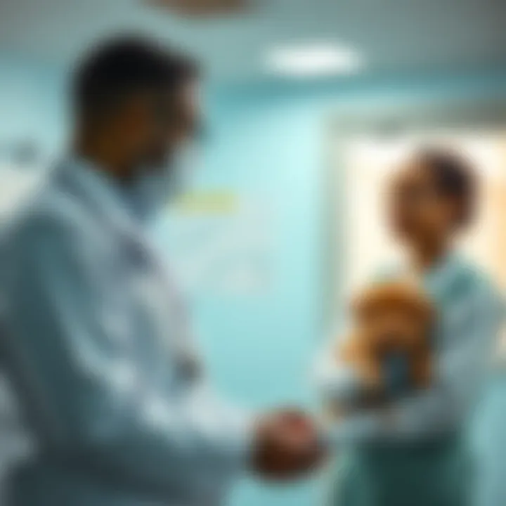 Veterinarian discussing cost factors with pet owner in a clinic