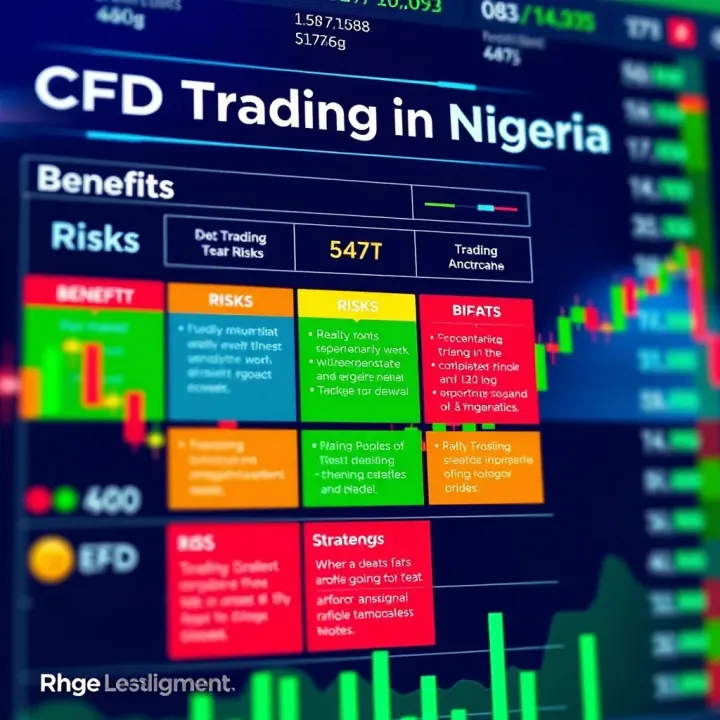 Chart showing benefits, risks, and strategic tips for effective CFD trading within Nigerian investment landscape