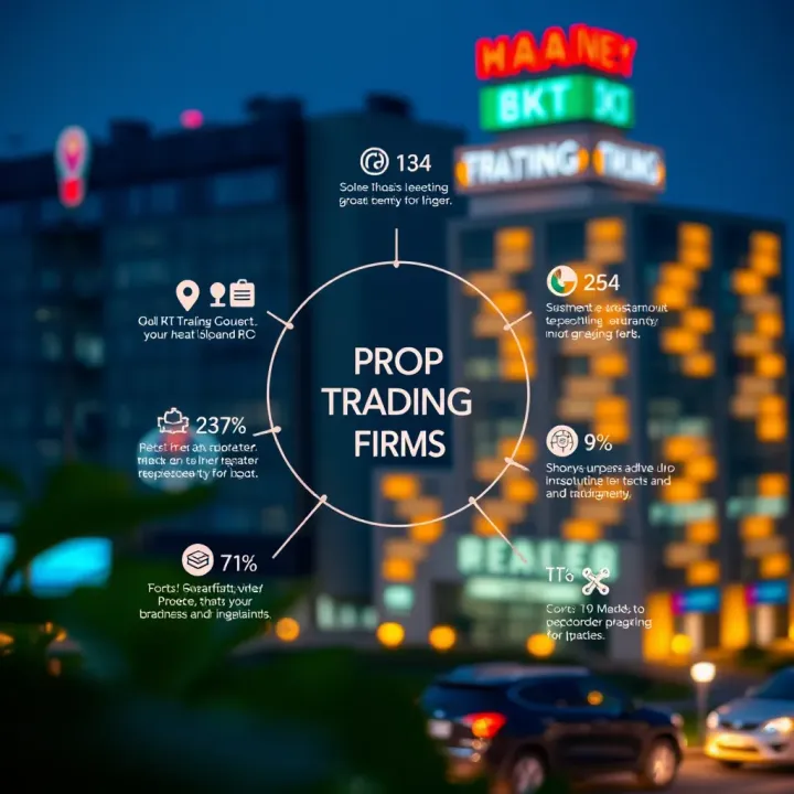 Diagram illustrating key features and benefits of selecting reliable prop trading firms