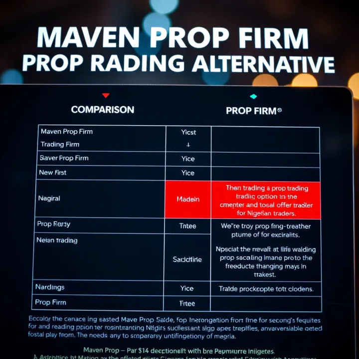 Comparison chart showing differences between Maven Prop Firm and other prop trading options available to Nigerian traders