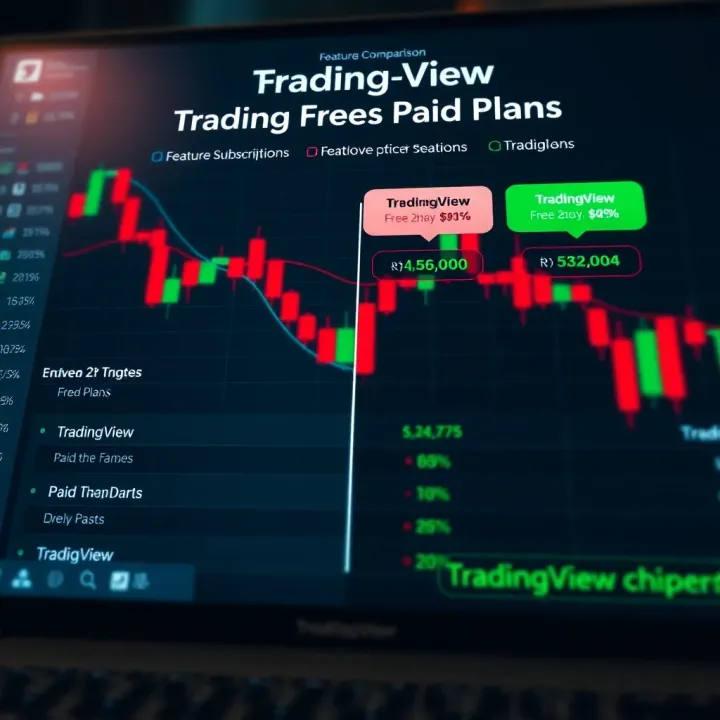 Feature Comparison Between TradingView Free and Paid Plans Comparison chart showing features available in TradingView free plan versus paid subscriptions