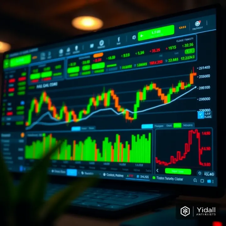 Customizable trading dashboard with chart settings and risk management tools