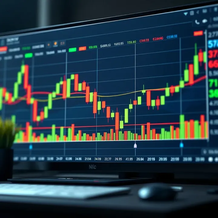 Deriv TradingView chart displaying candlestick patterns and technical indicators for market analysis