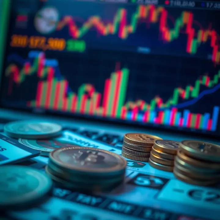 Visual representation of economic factors influencing currency markets including global events and financial indicators