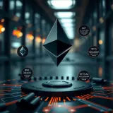 Diagram illustrating Ethereum blockchain network upgrades and technical features