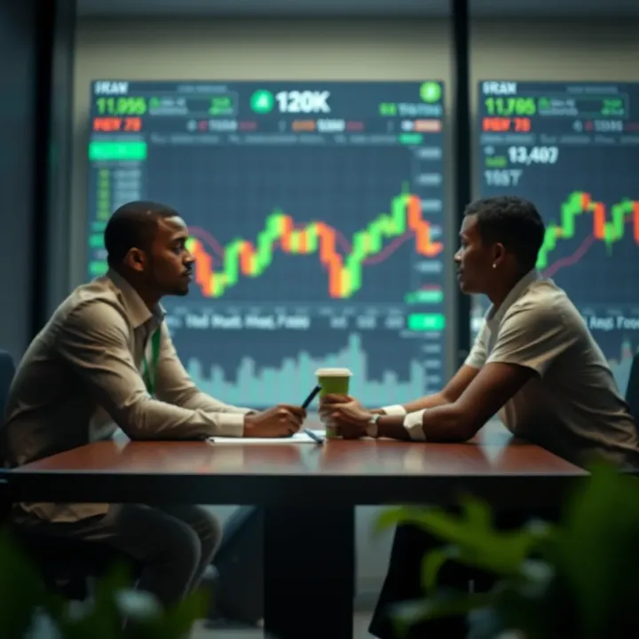 Conceptual illustration of collaboration in forex trading