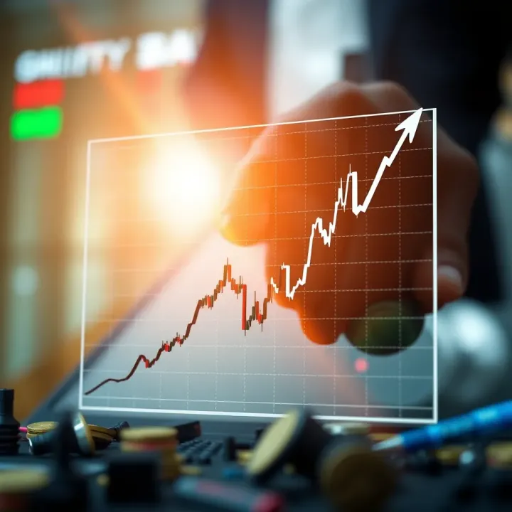 Graph showing growth in forex earnings through partnership