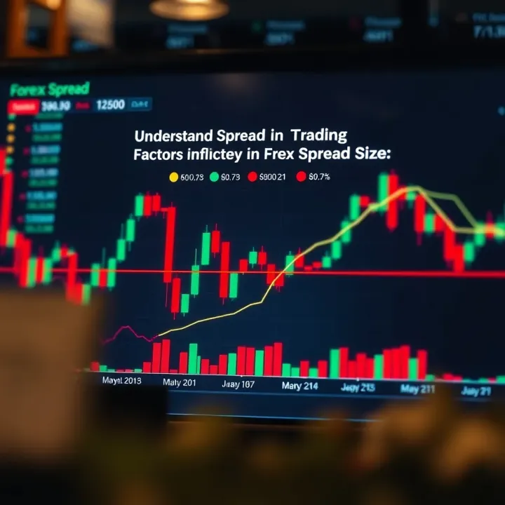 Chart showing various factors influencing forex spread including market volatility and liquidity