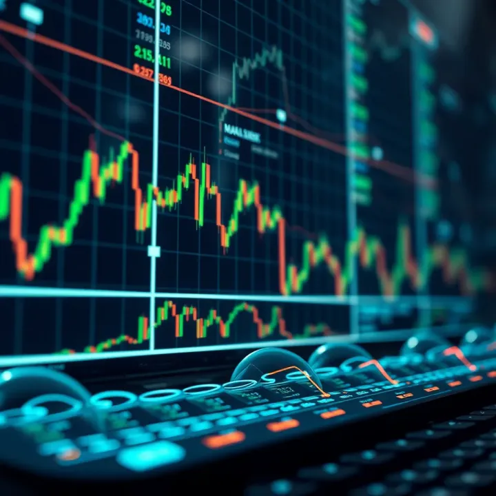 Conceptual illustration of forex market connections and trading strategy flow