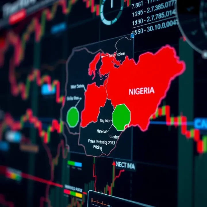 Map showing time zone differences affecting forex trading hours in Nigeria