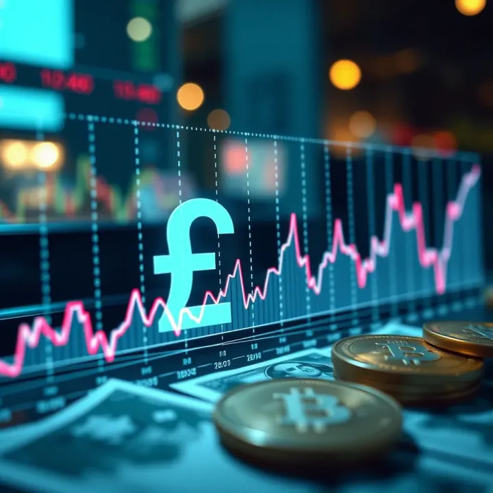 Graph showing fluctuations in British Pound against US Dollar reflecting economic indicators and market trends