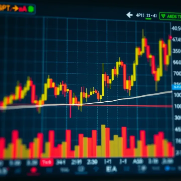 Technical chart with indicators illustrating GBP/USD price movements and trading signals