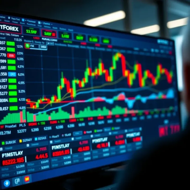 Screenshot of HotForex trading platform displaying multiple currency pairs and market charts