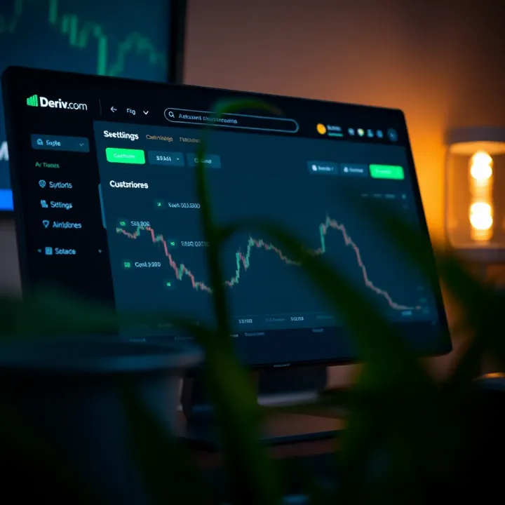 Trading account settings dashboard highlighting customization options available