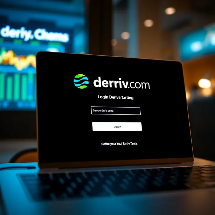 Login screen showing secure access interface on deriv.com for Nigerian traders